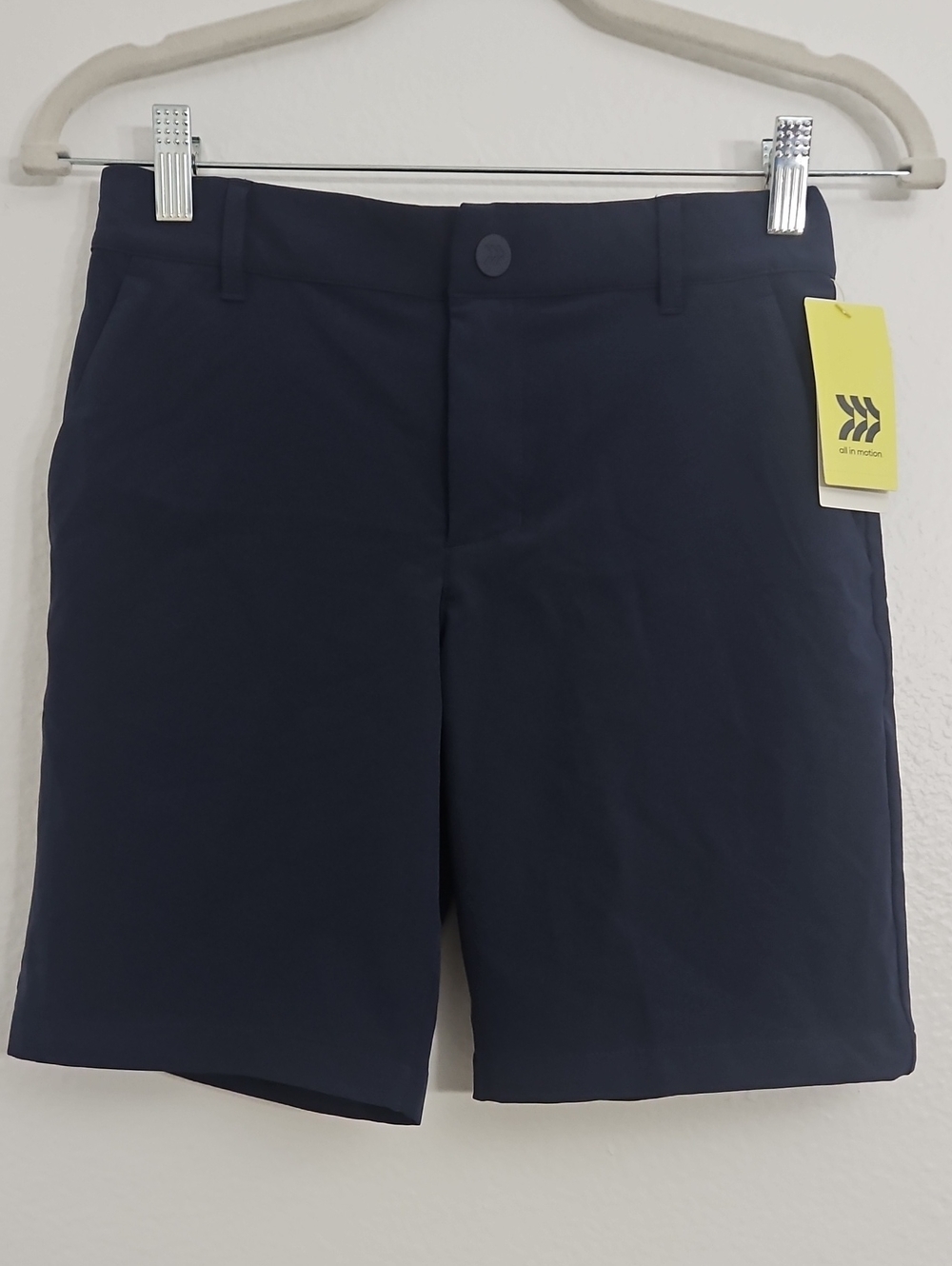 all in motion Navy Elastic Waist Kids Shorts